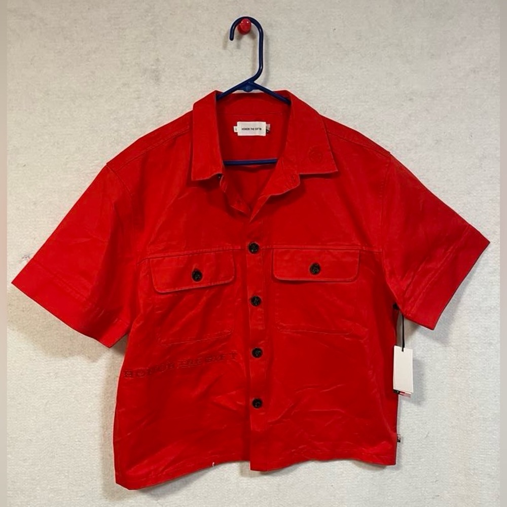 Red button up